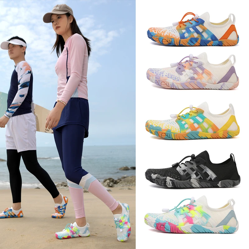 Aqua Shoes For Women Men Barefoot Water Shoes Anti-Slip Quick-Drying Outdoor Beach Upstream Wading Swimming Shoe Sneakers Unisex
