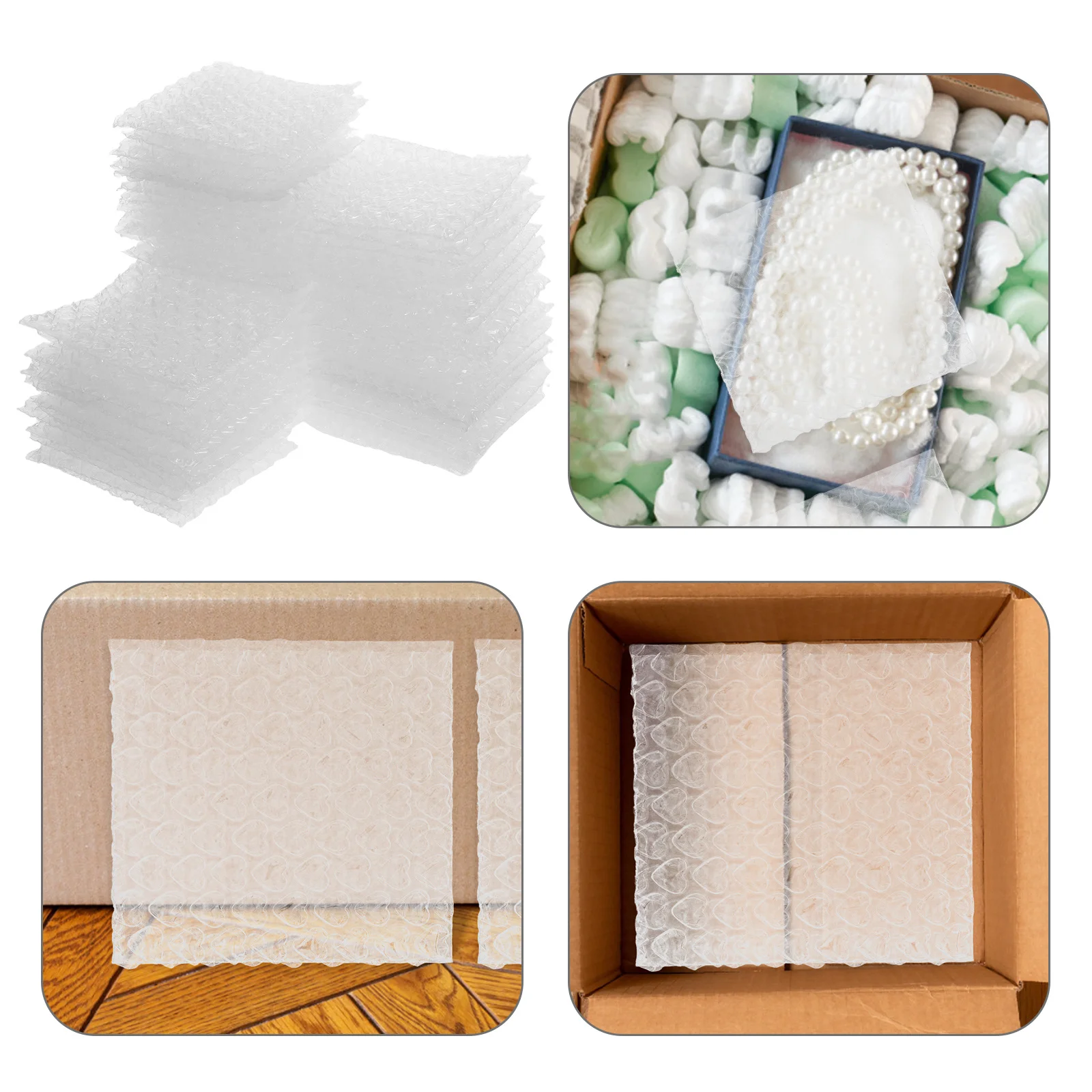 

100pcs Heart-Shaped Bubble Bag Thickened Protective Packaging For Shipping Storage Padded Envelopes Small Bubble Carrying