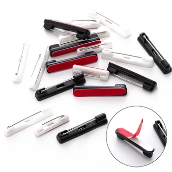 50 stks/partij Veiligheid Broche Pin Bar Blank Base Met Zelfklevende Steun Voor DIY Sieraden Maken Naamplaatje Badges Vervanging Accessoires