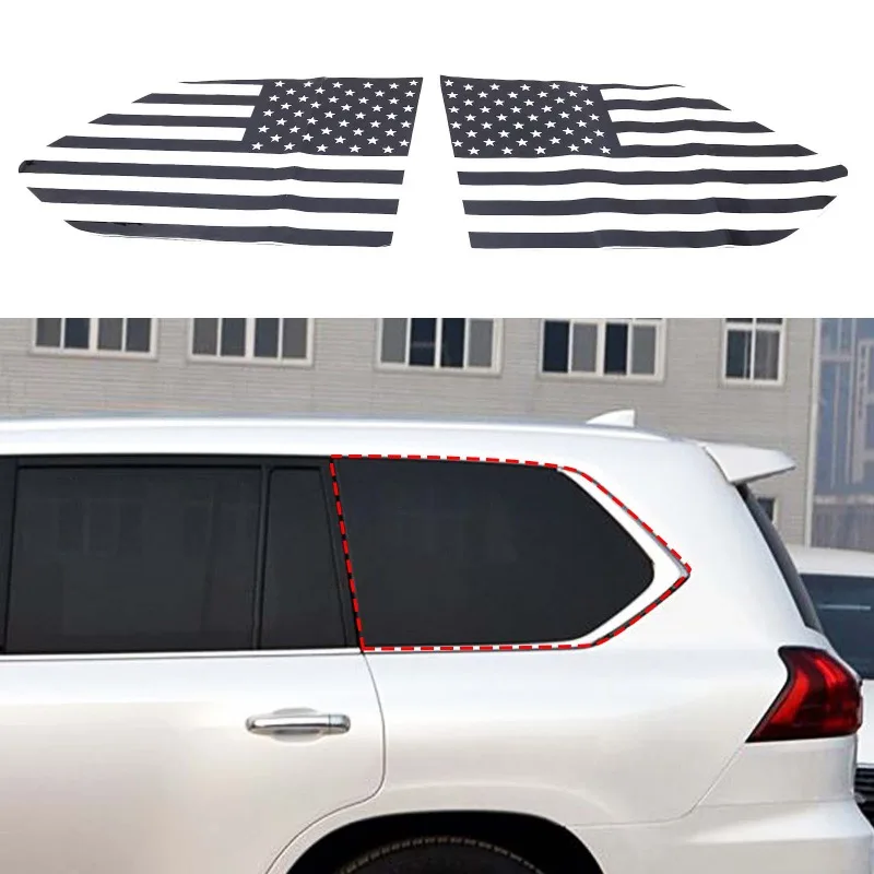 

For Lexus LX 570 URJ200 2016-2021 Car Rear Side Window Vinyl Decal Decorate Stickers Car Exterior modification Accessories