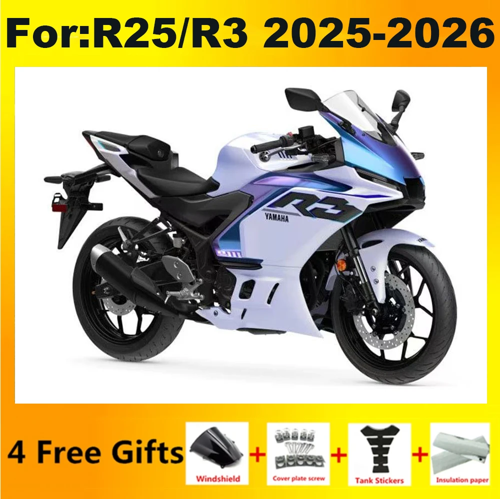 

Форма для литья под давлением мотоцикла, полный комплект обтекателей, подходит для YAMAHA 2025 2026 R25 R3, комплекты обтекателей для кузова zxmt