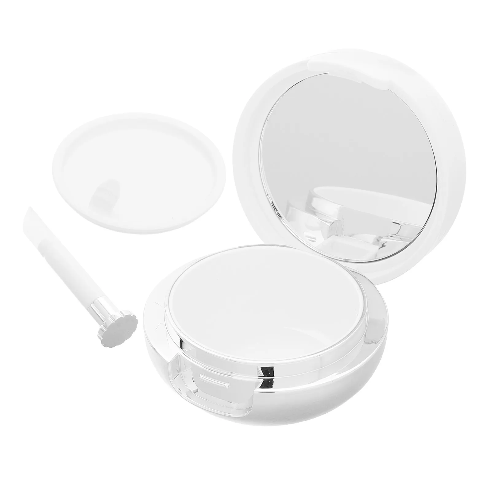 Lip Mask Container Portable Flip Lid Silicone Brush Included Divided Sections for Lip Masks Balms Scrubs Travel Care