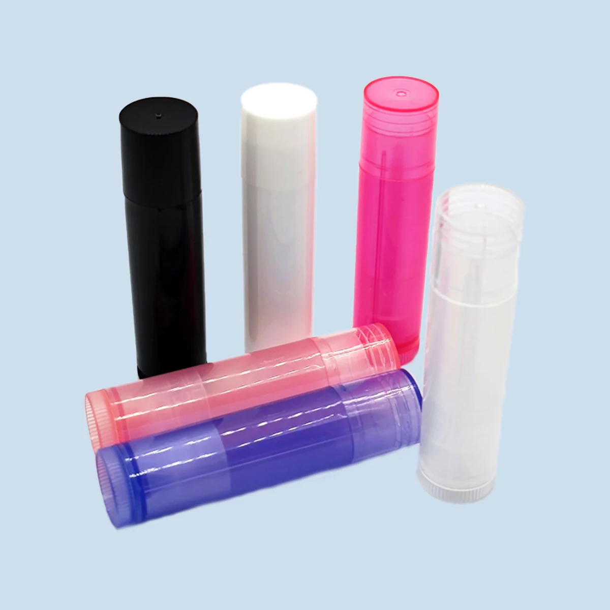 100pcs/pack 5g 5ml Empty Lip Gloss Tubes Lipstick Jars Balm Tube Cap Container Travel Makeup Tool Lip Balm Cosmetic Containers