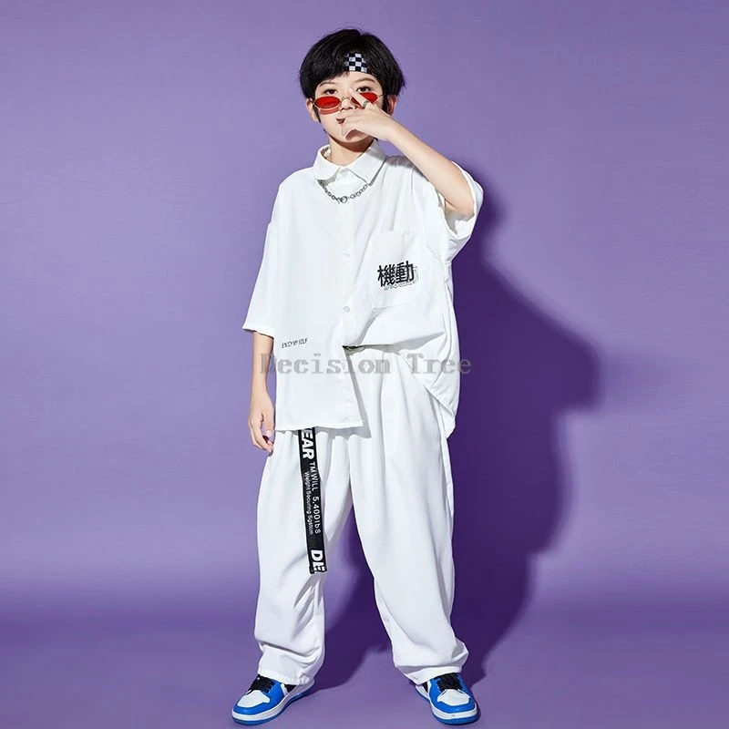 2024 simple thin style solid color street dancing garment handsome cool hip-hop costume comfortable daily dance practice clothes