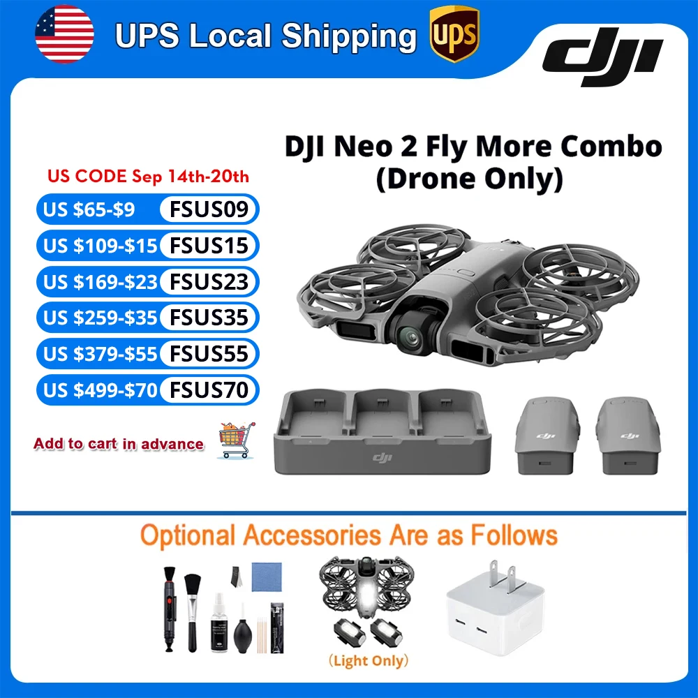 DJI NEO 2 Drones with a Camera Drone 4K Professional Imaging Drones with 3 Batteries Charging Hub Full Accessories 151g 4K Video Omnidirectional Obstacle Avoidance