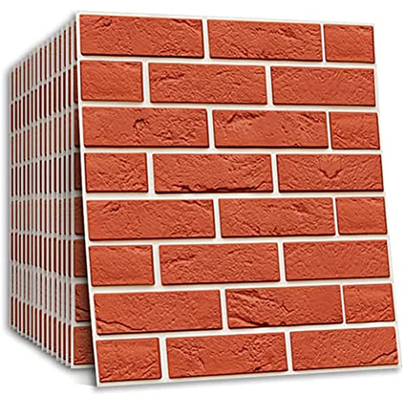 5/10/20Pcs 3D Wall Stickers Imitation Brick Wallpaper For Living Room Kitchen Waterproof Self-adhesive Sticker Home Decor