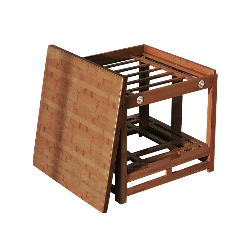 Square foldable solid wood heating table multi-functional square thickened solid wood