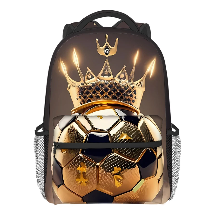 Large Capacity Football Full Width Printing Backpacks for Boy and Girls Best Gifts 2D Flat Cartoon School Bag for Children