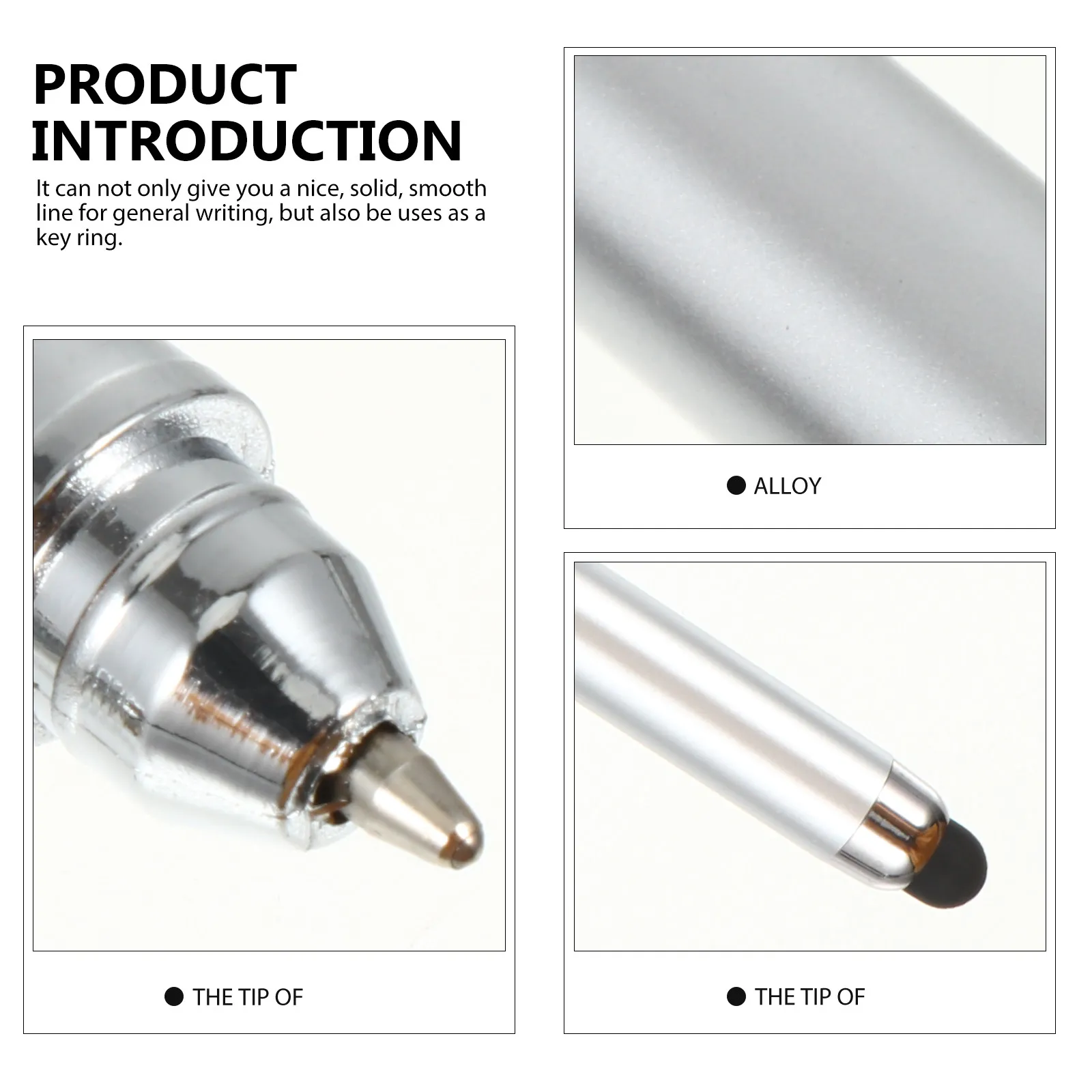 4Pcs Stylus Rings Mini Portable Capacitive Pens Screen Drawing Ballpoint Keychain Stylus Pen Screen Pens Key Chain
