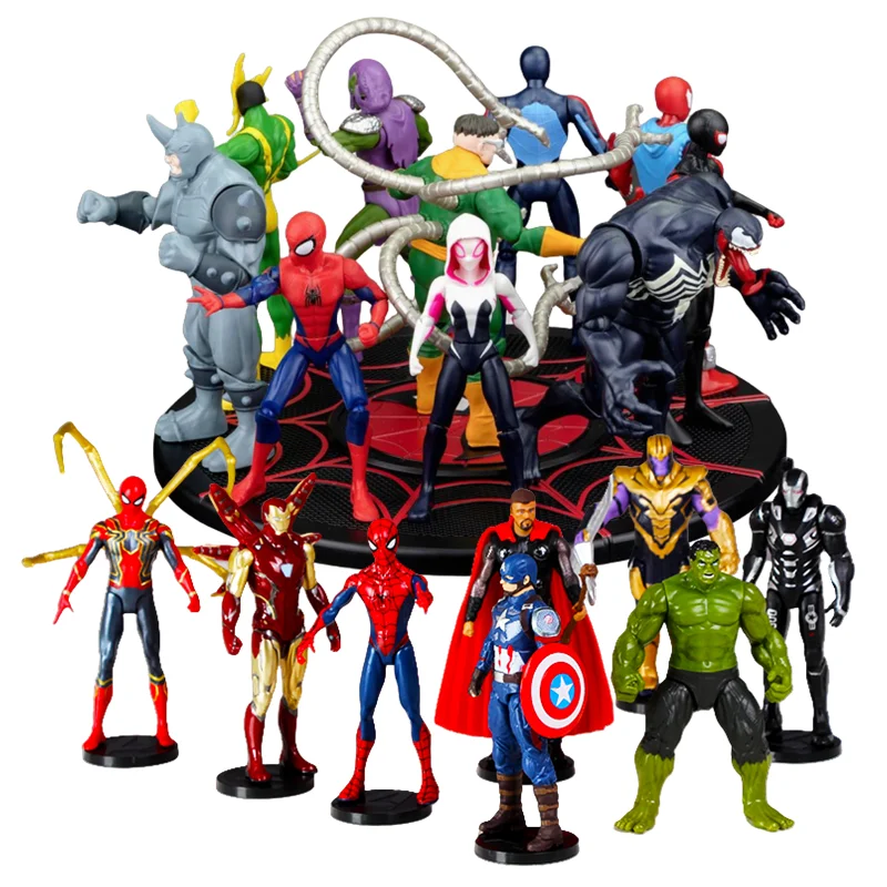 لعبة ZD Spider-man BASE AGGREGATION GAMEPLAY الرجل الحديدي مايلز موراليس إليكترو سبايدر GWEN مجموعة لعبة شخصية إنفينيتي ساغا