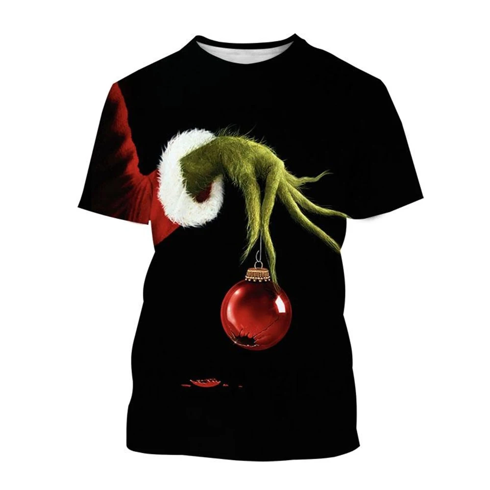 Summer Fun Fashion Movie 3D Printing Christmas Monster Cartoon Cute Casual Men\'s and Women\'s T-shirts