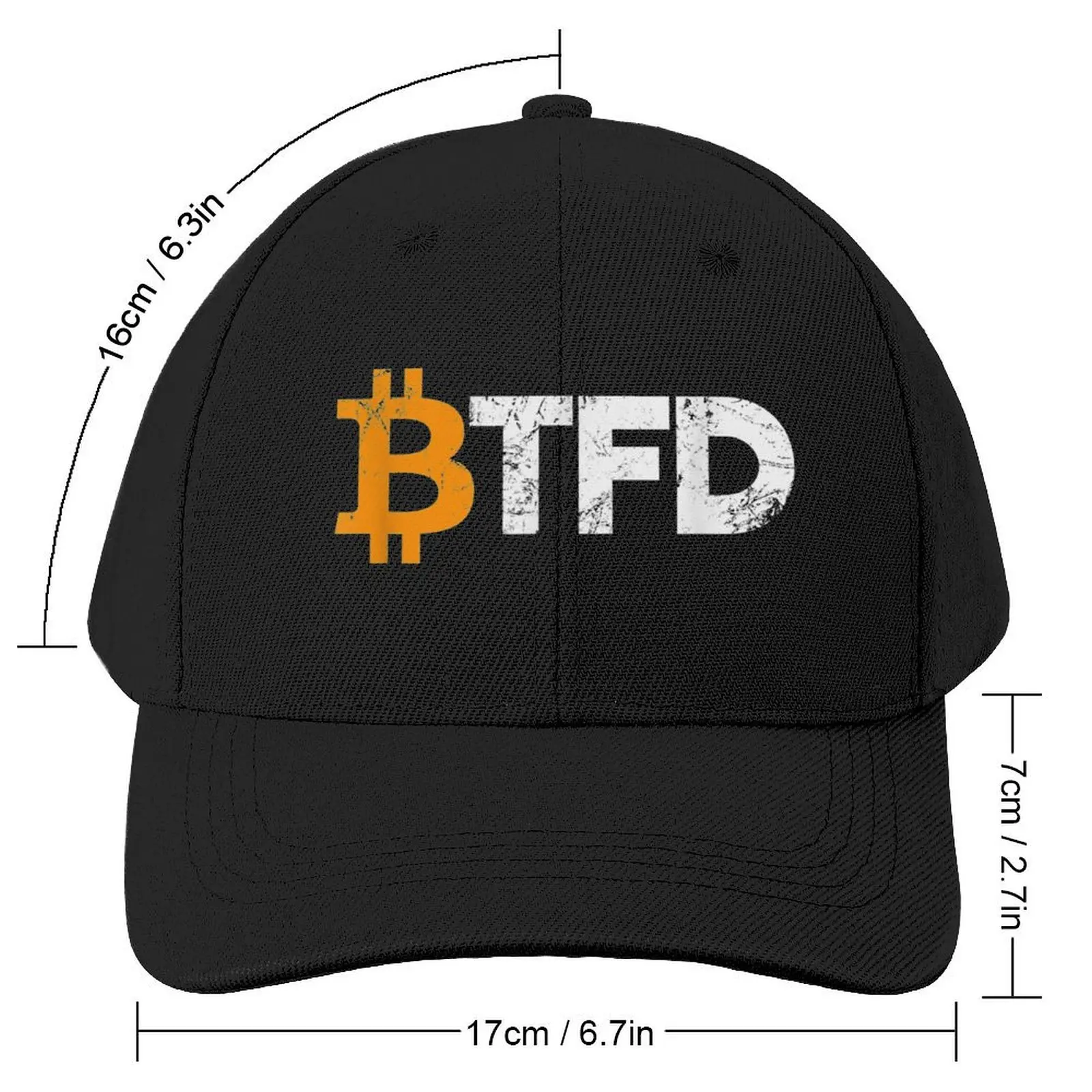 BTFD - Buy The Dip - Crypto Cryptocurrency Baseball Cap Hat Man Luxury Custom Cap Women Men's