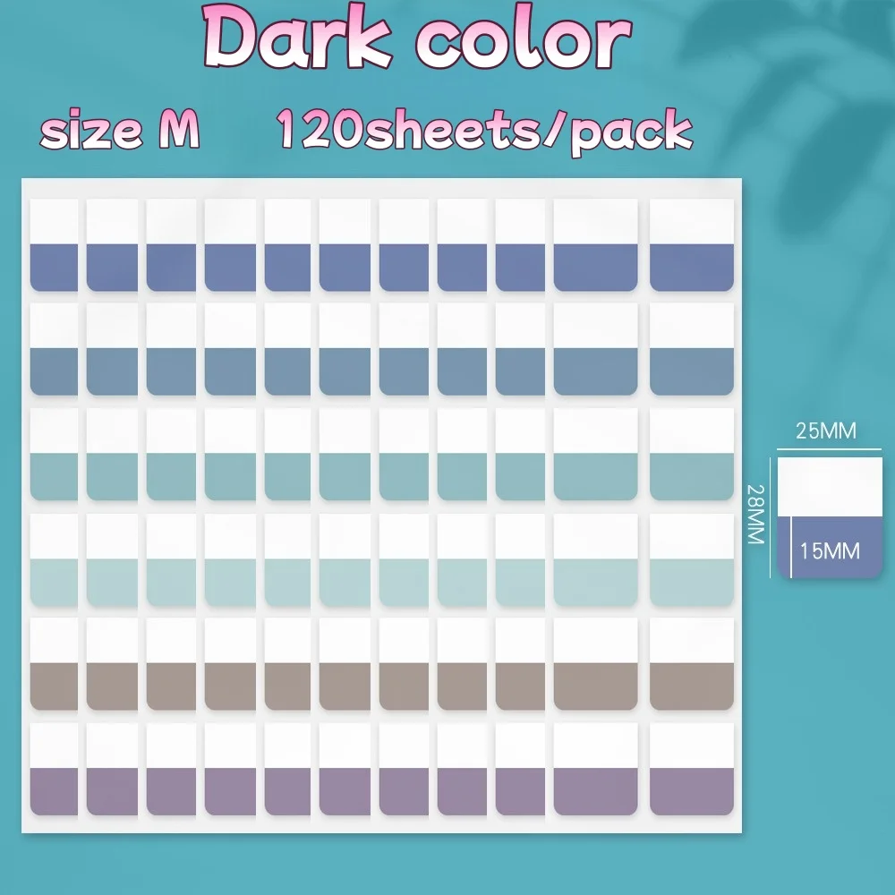 60/120/240Sheets Index Stickers Sticky Notes Colored Fluorescent Stickers Memo Pads Colorful Sticky Notes