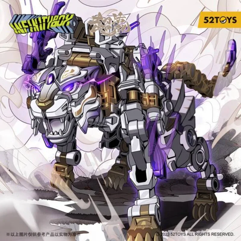 In Stock！52TOYS Transformation INFINITYBOX Series IB03 IB-03 BAIHU Tiger Mecha and Cube Deformation Action Figure