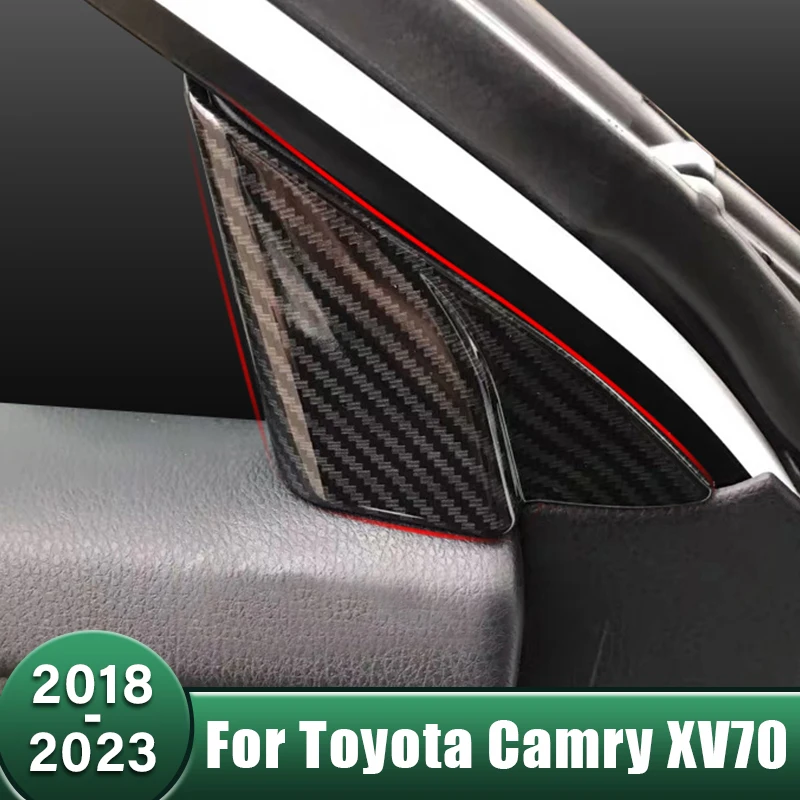 

Car Door Stereo Speaker Cover Trim A Pillar Column Tweeter Accessories For Toyota Camry XV70 70 2018 2019 2020 2021 2022 2023