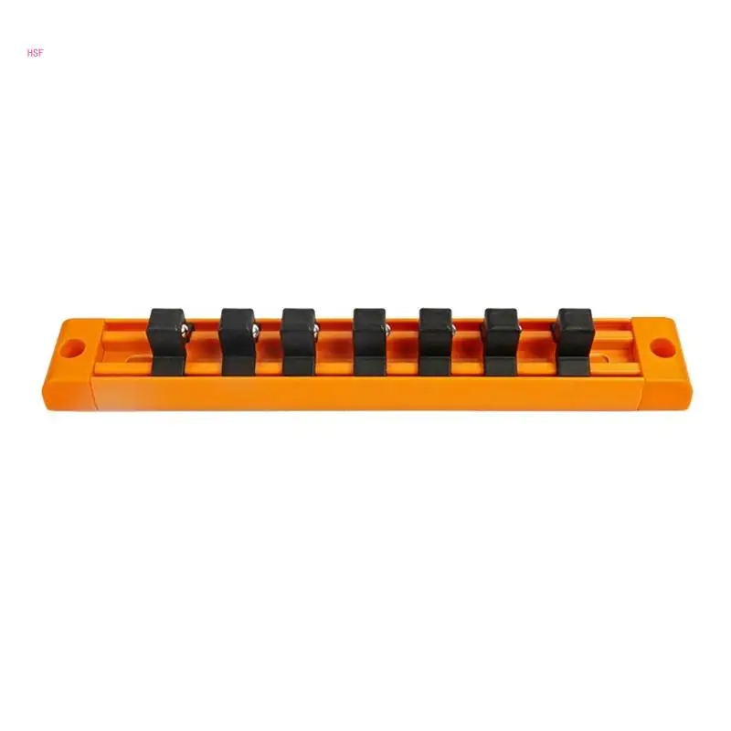 Socket Holder Bit Storage with 6/7 Steel Slot Clips Screwdriver Bit Bit