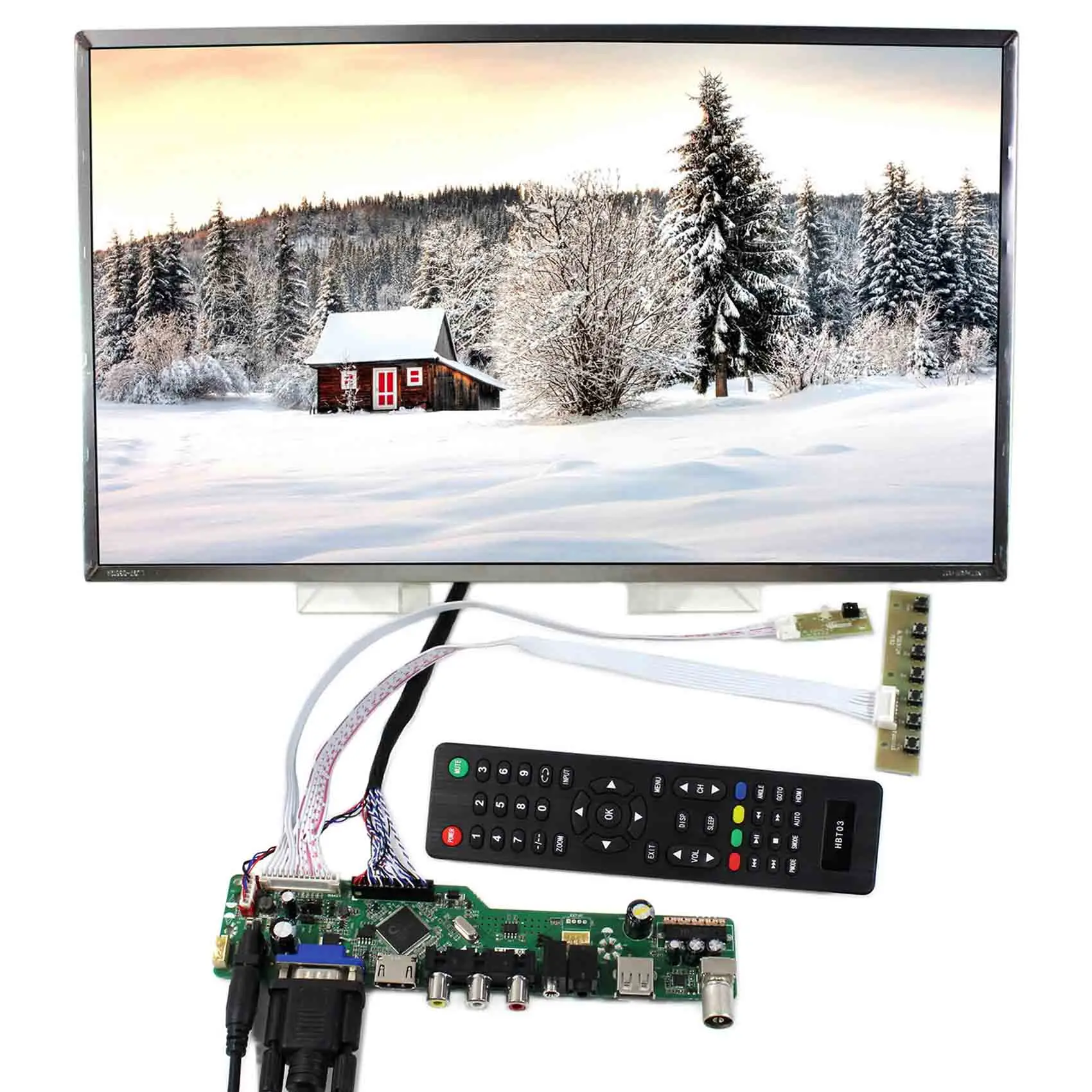 

TV HD MI VGA AV USB LCD Control Board With 17.3inch 1920x1080 LP173WF1 TL LCD Screen