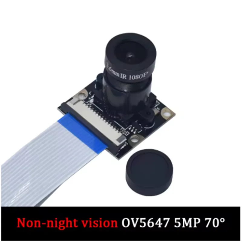 Raspberry Pi 4 Night Vision Fisheye Camera 5MP OV5647 70/95/160 Degree Focal Adjustable Camera for Raspberry Pi 3 Model B Plus