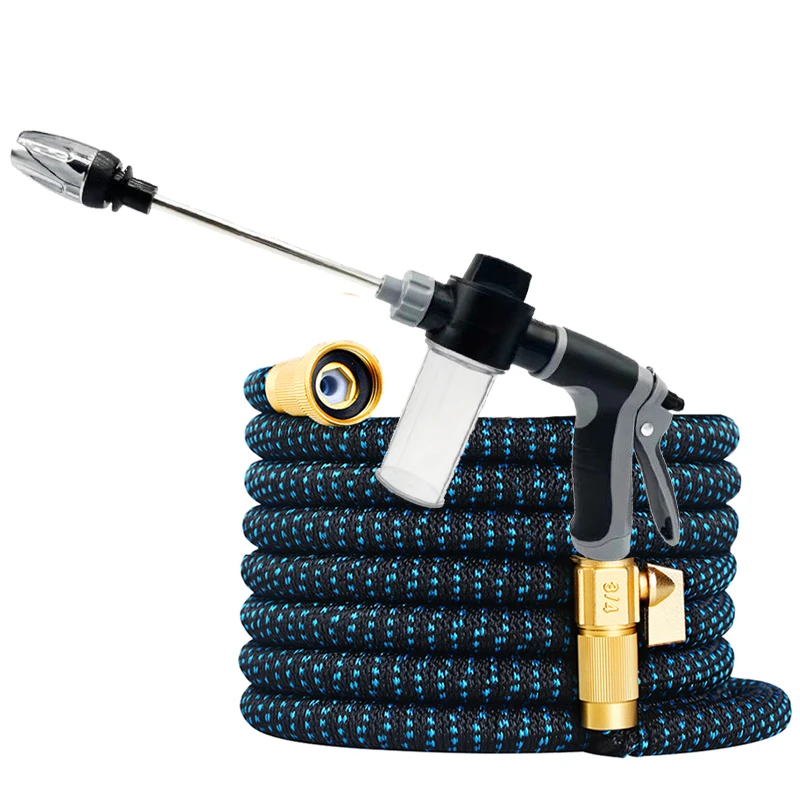 Magic Garden Hose, High-Pressure Foam Gun, Car Washing Gun, Suitable For RV And Yard Cleaning - Rubber Outdoor Hose