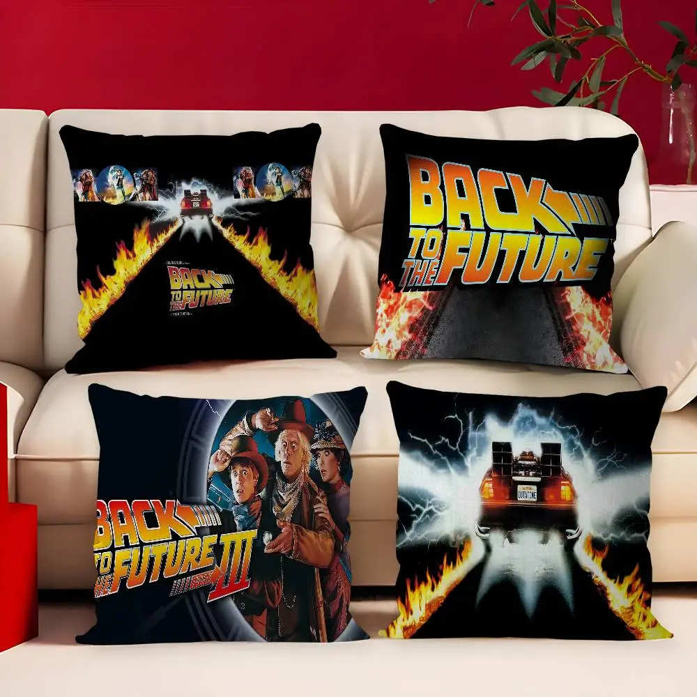 Sci Fi Movie B-Back To The F-Future Personalized Pillow Dust Cover Bedroom Kids Party Decoration Pillowcase Birthday Gift