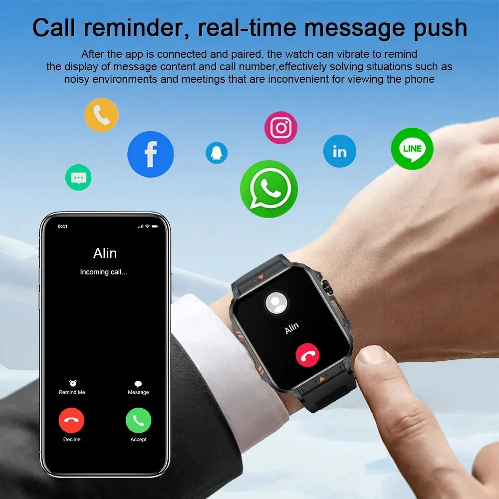 1.95 Inch Screen Health Monitoring Watches 6