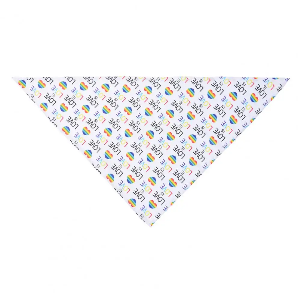 

Pet Neckerchief Fashion Comfortable Lightweight Rainbow Love Print Dog Puppy Cat Bib Pet Accessories