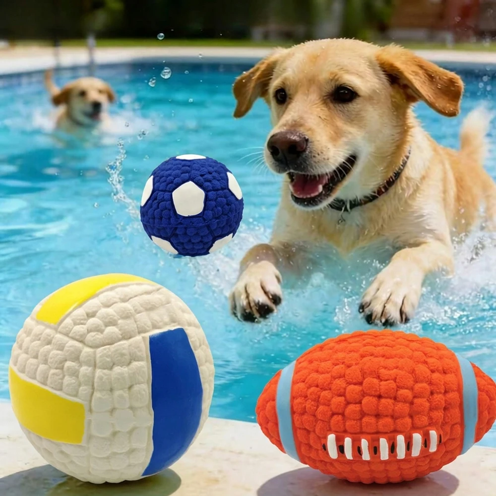 Pelotas chirriantes Yorkie para perros: juguetes mordida resistente - imagen 2