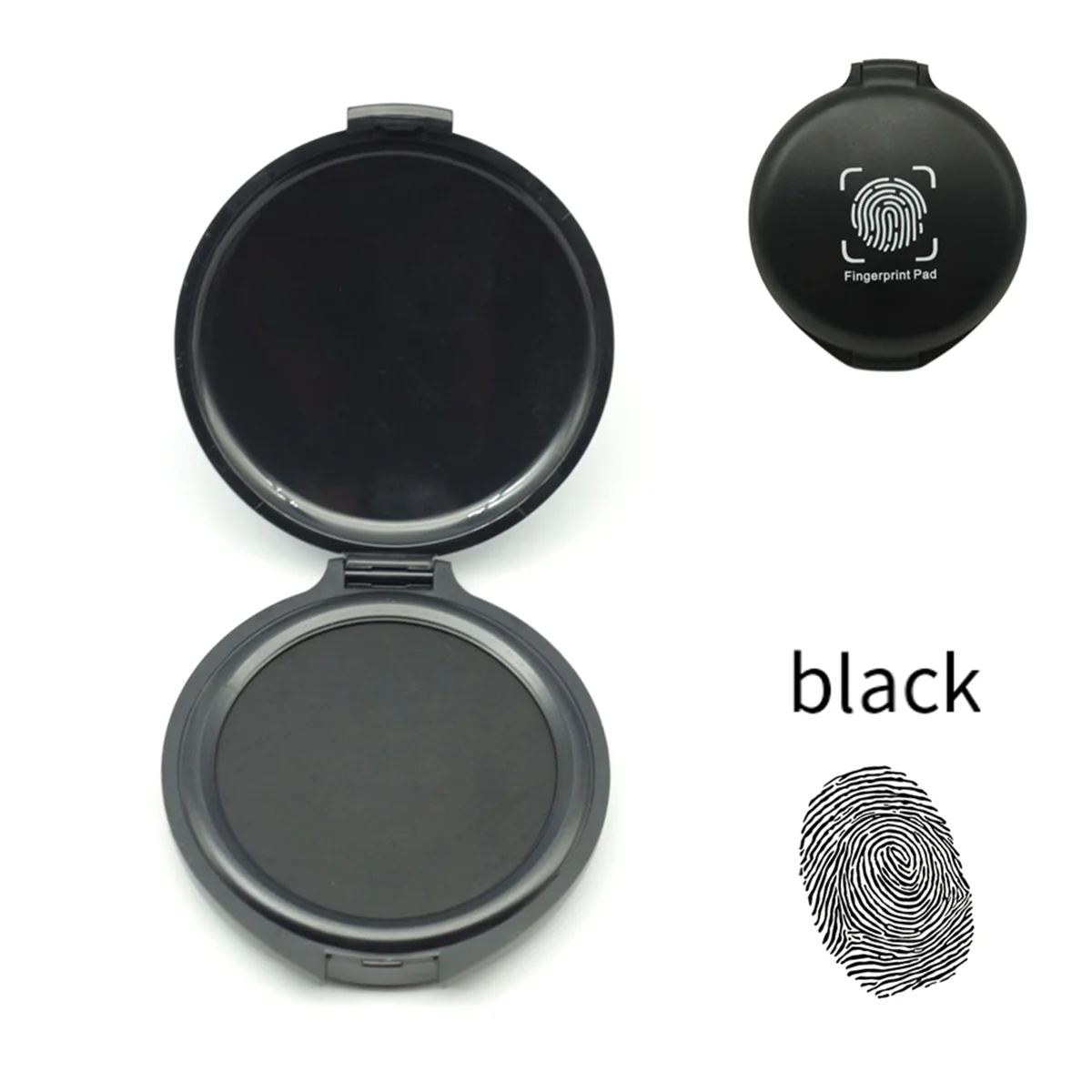 SLQZT Tampone per inchiostro per impronte digitali Tampone per inchiostro portatile ad asciugatura rapida senza lavaggio - Nero