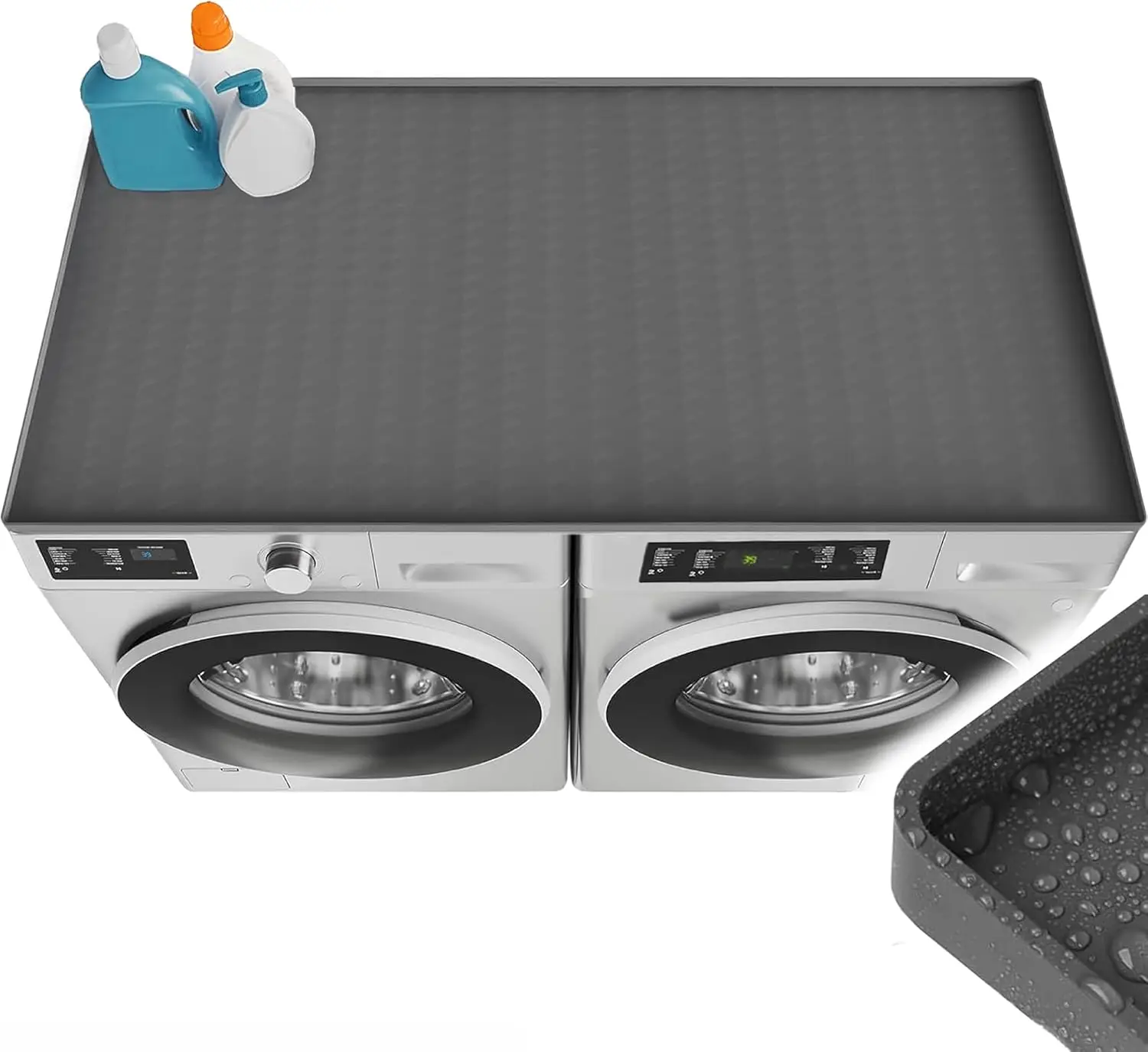 

Водонепроницаемый силиконовый чехол для стиральной машины и сушилки XL (54''x27.5'') с противоскользящим покрытием, защита для организации прачечной