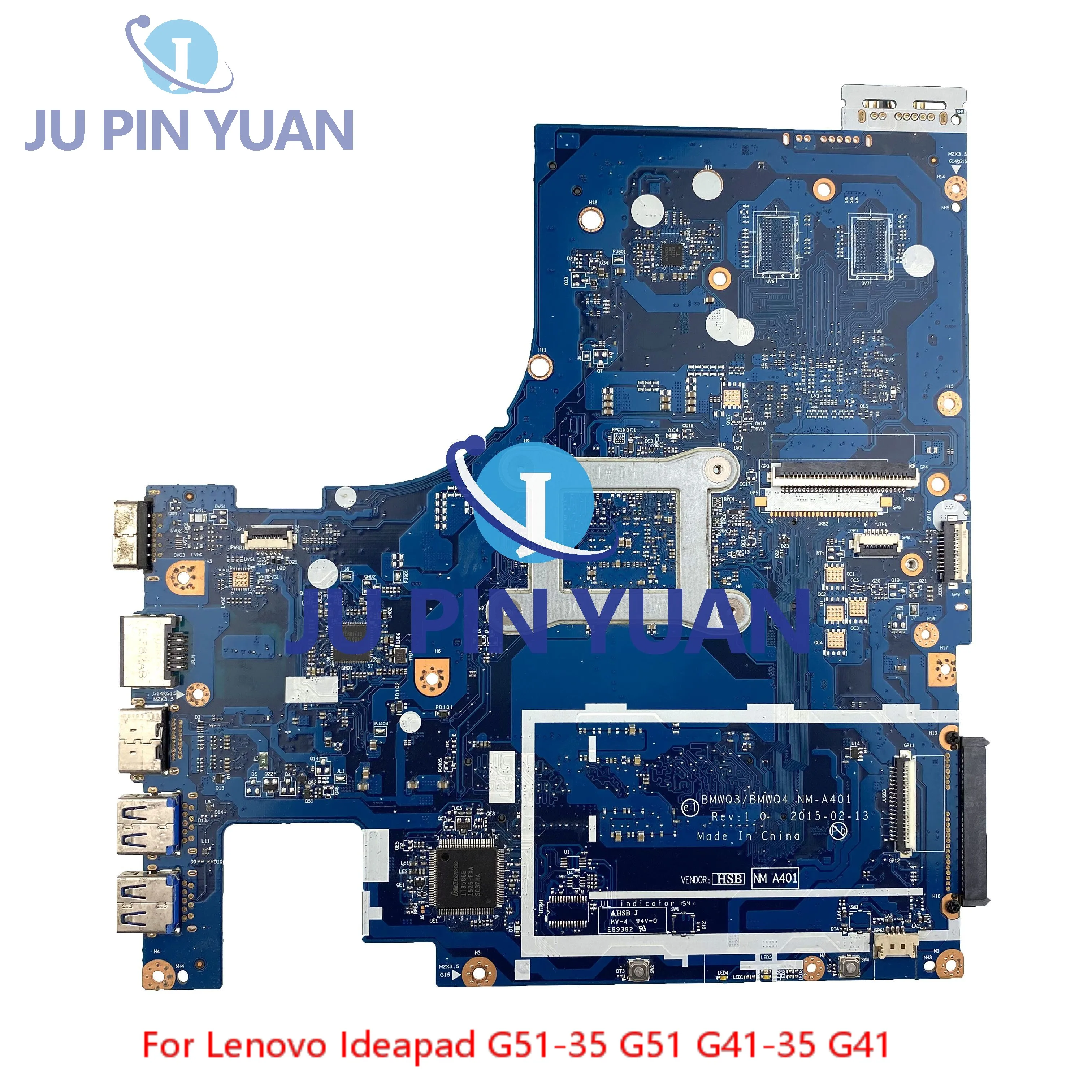 

For Lenovo Ideapad G51-35 Laptop Motherboard 5B20J22828 BMWQ3/BMWQ4 NM-A401 With E1 A4 A6 A8DDR3