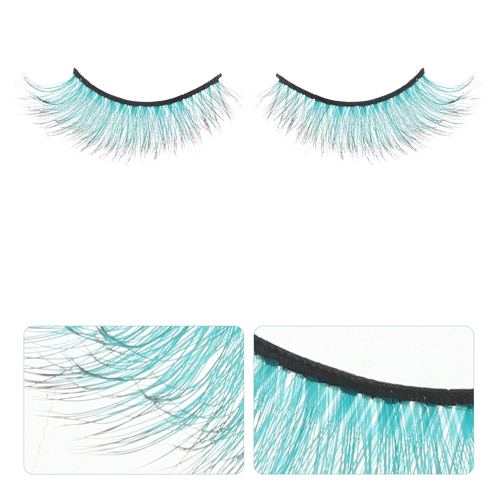 10 個のカラーつけまつげプロフェッショナルボリュームアイラッシュストリップ再利用可能なメイクアップまつげまつげまつげバルク
