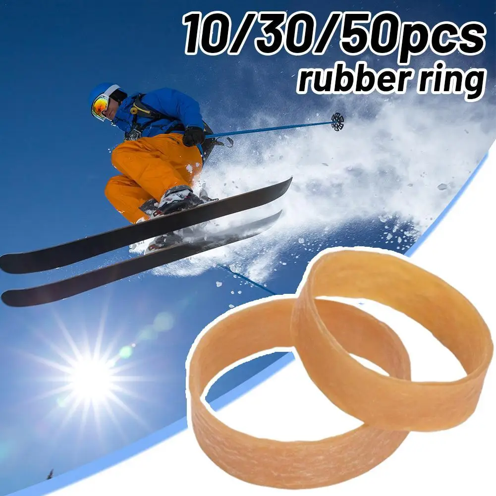 10/30/50Pcs Ski Brake Retainer Bands 20X Elastic Ski Straps Rubber Ski Tuning Kit Outdoor Sports Snowboard Binding Straps