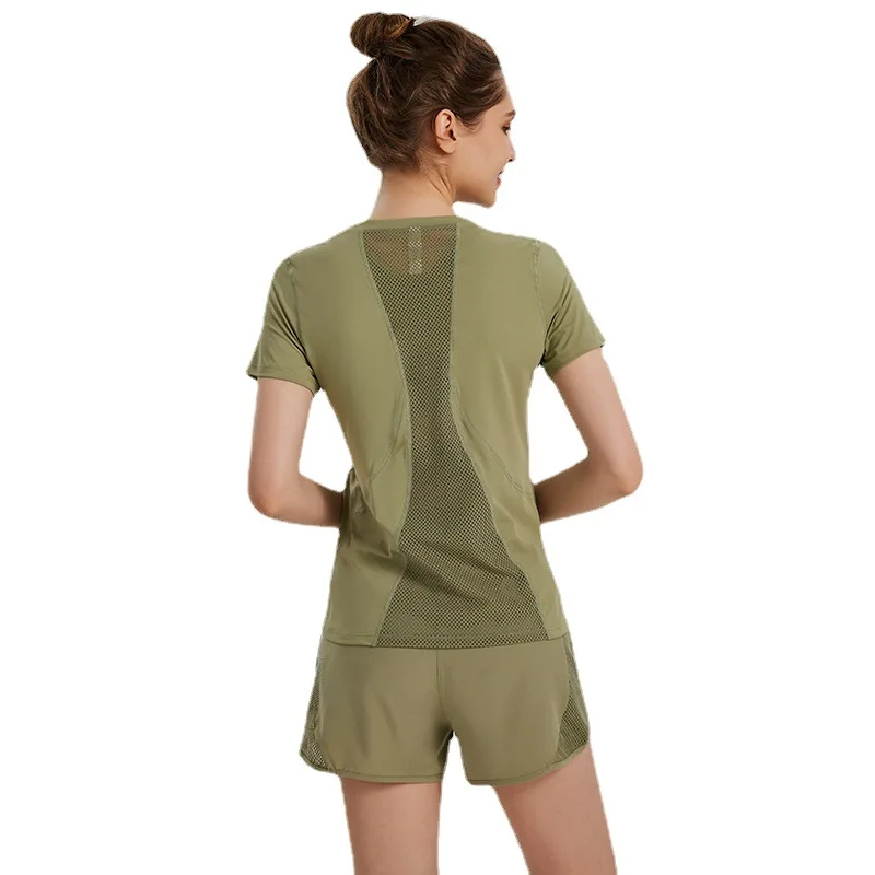 sports T-shirt women's quick-drying summer professional running training fitness top thin breathable yoga clothes short sleeves image 5