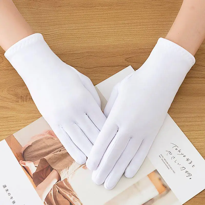

Etiquette Gloves Spandex Gloves Black White Etiquette Thin Stretch Gloves Dance Tight White Jewelry Gloves Gloves For Male