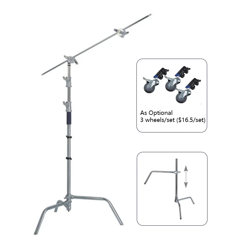 사진 스튜디오 조명 스탠드 C 스탠드, 카메라 삼각대 조명, 플래시 램프