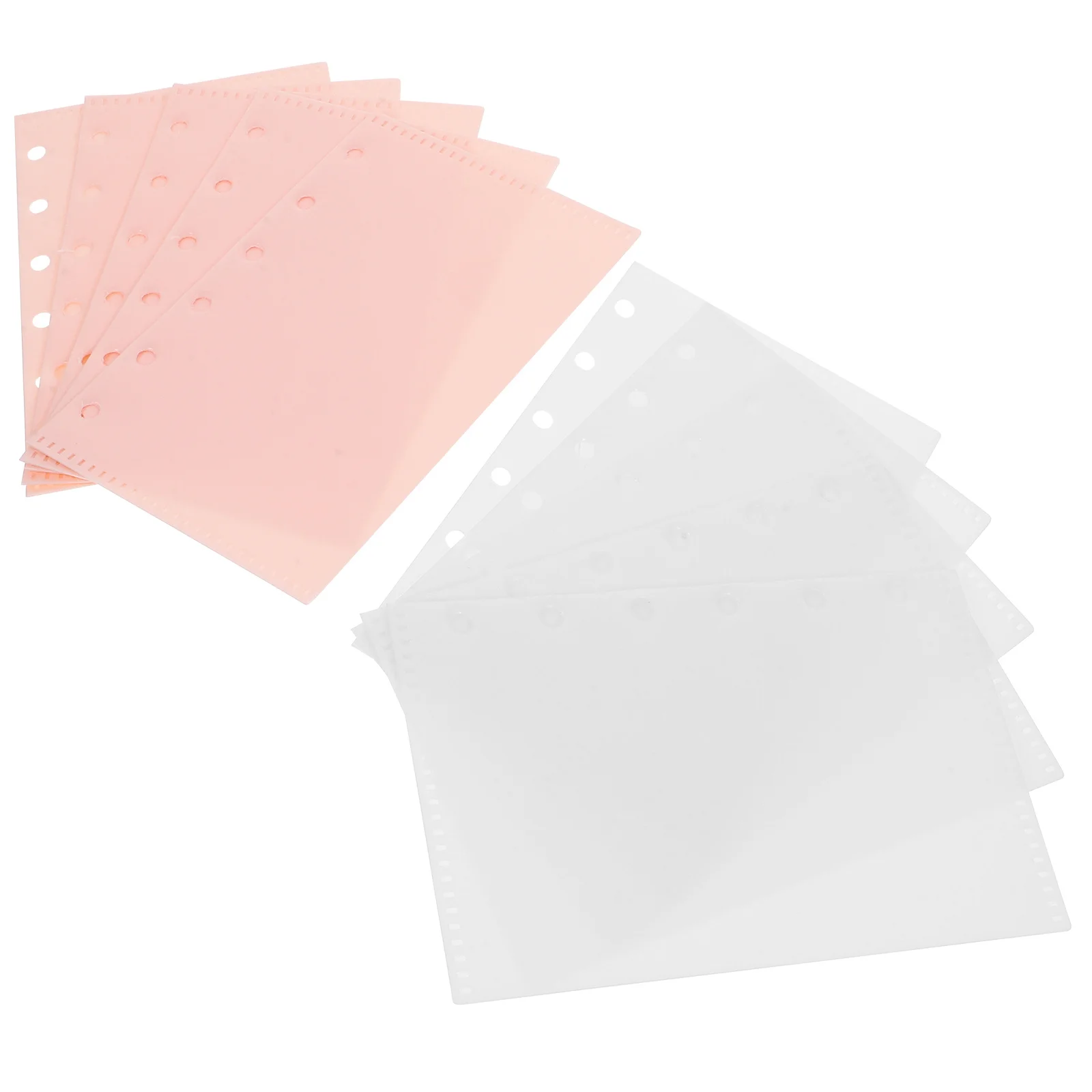 

A7 6-Hole Loose Leaf Binder Pockets Plastic Folder Waterproof Document Organizer for Office Supplies Files Black