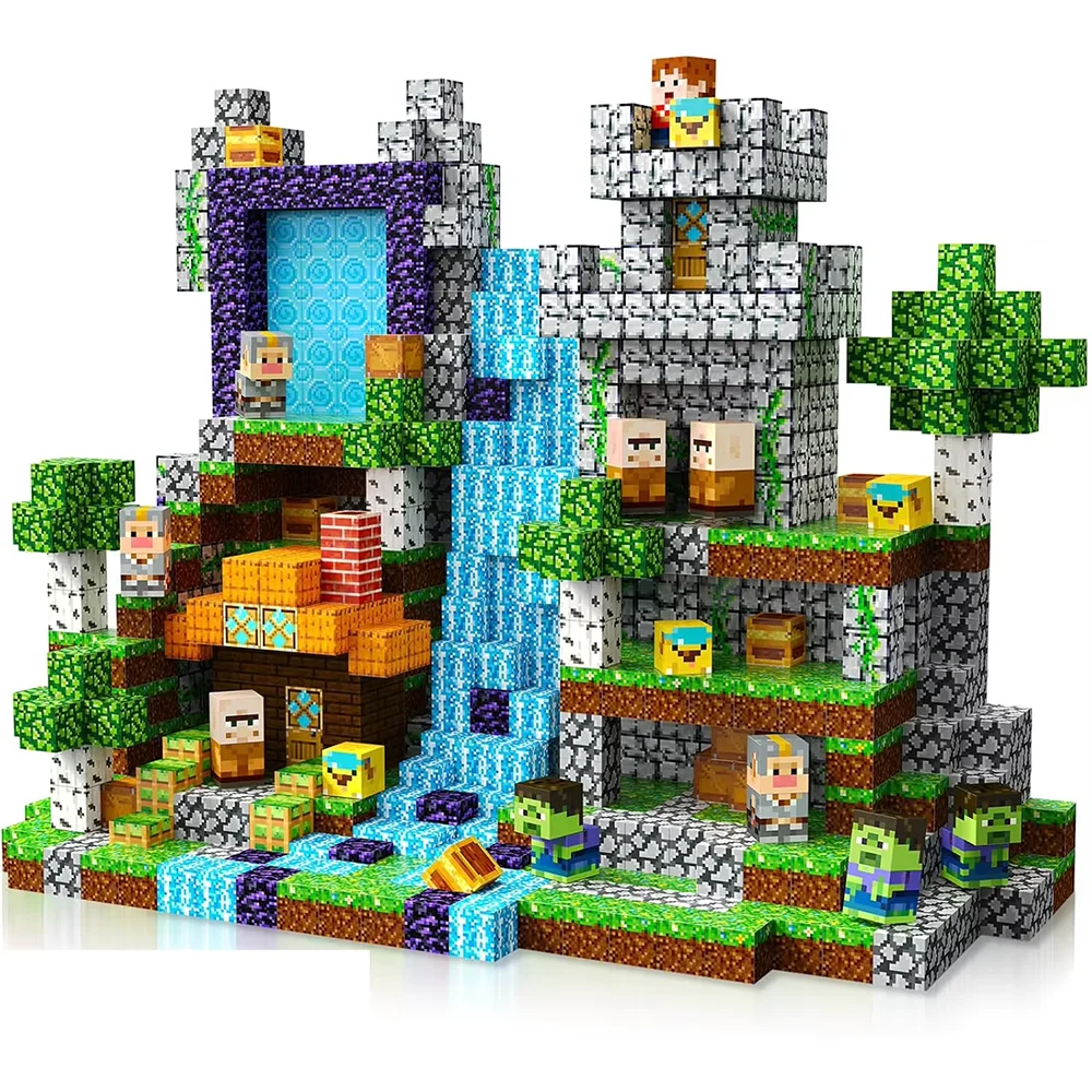 

2026 New Pixel Cave Adventure Building Blocks Kit Mine Craft Style Bricks Model Toy for Kids Birthday Christmas Gift