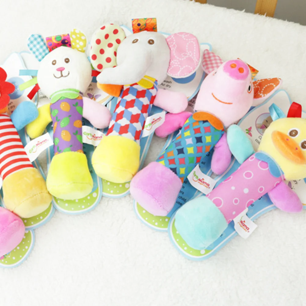 1 stks Baby Hand Jingle Bell Cartoon Dierlijke Vorm Lichtgewicht Rammelaar voor Baby Auditieve Ontwikkeling Vroeg Leren Educatief