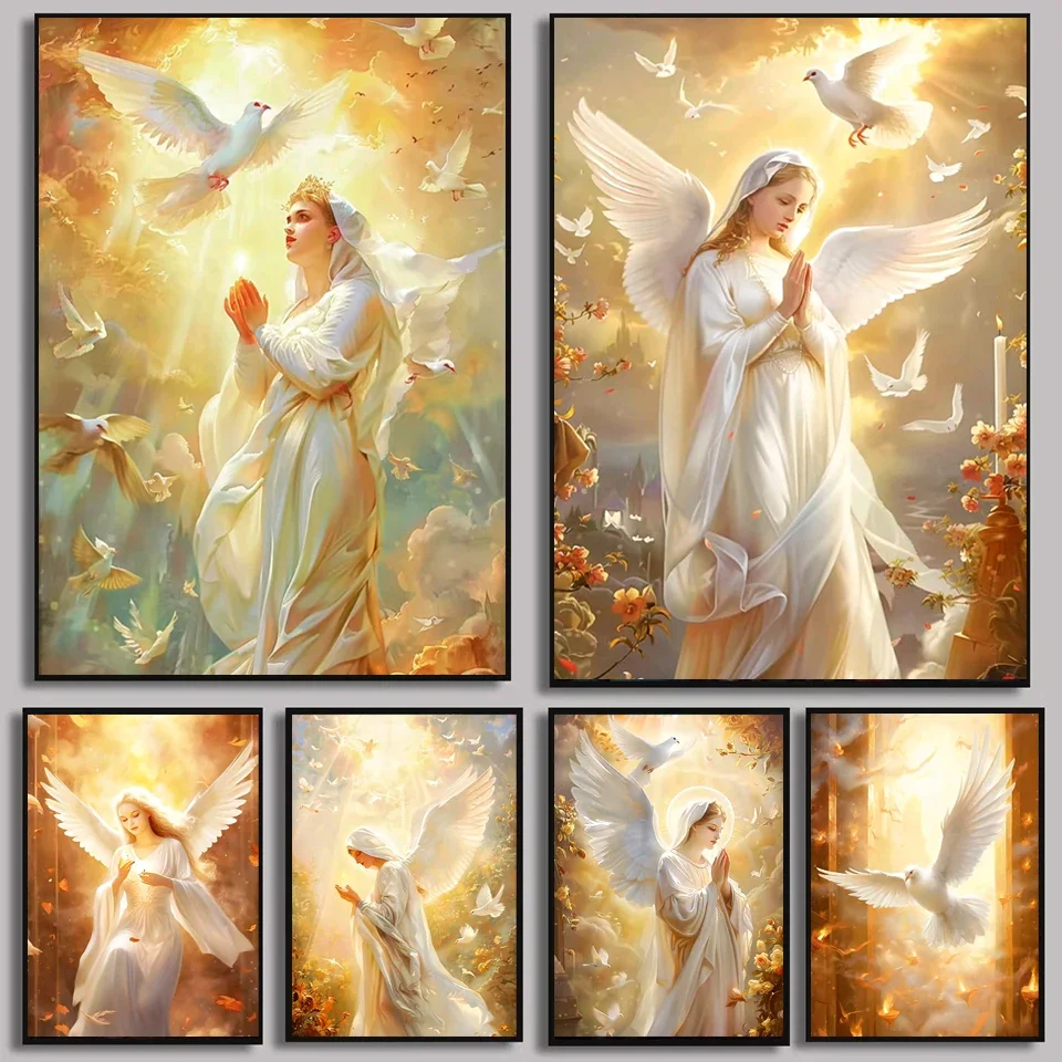 DIY Diamond Painting New Collection Angels and Doves Full Diamond Mosaic Embroidery cross stitch Kit Rhinestone Home Art Decor