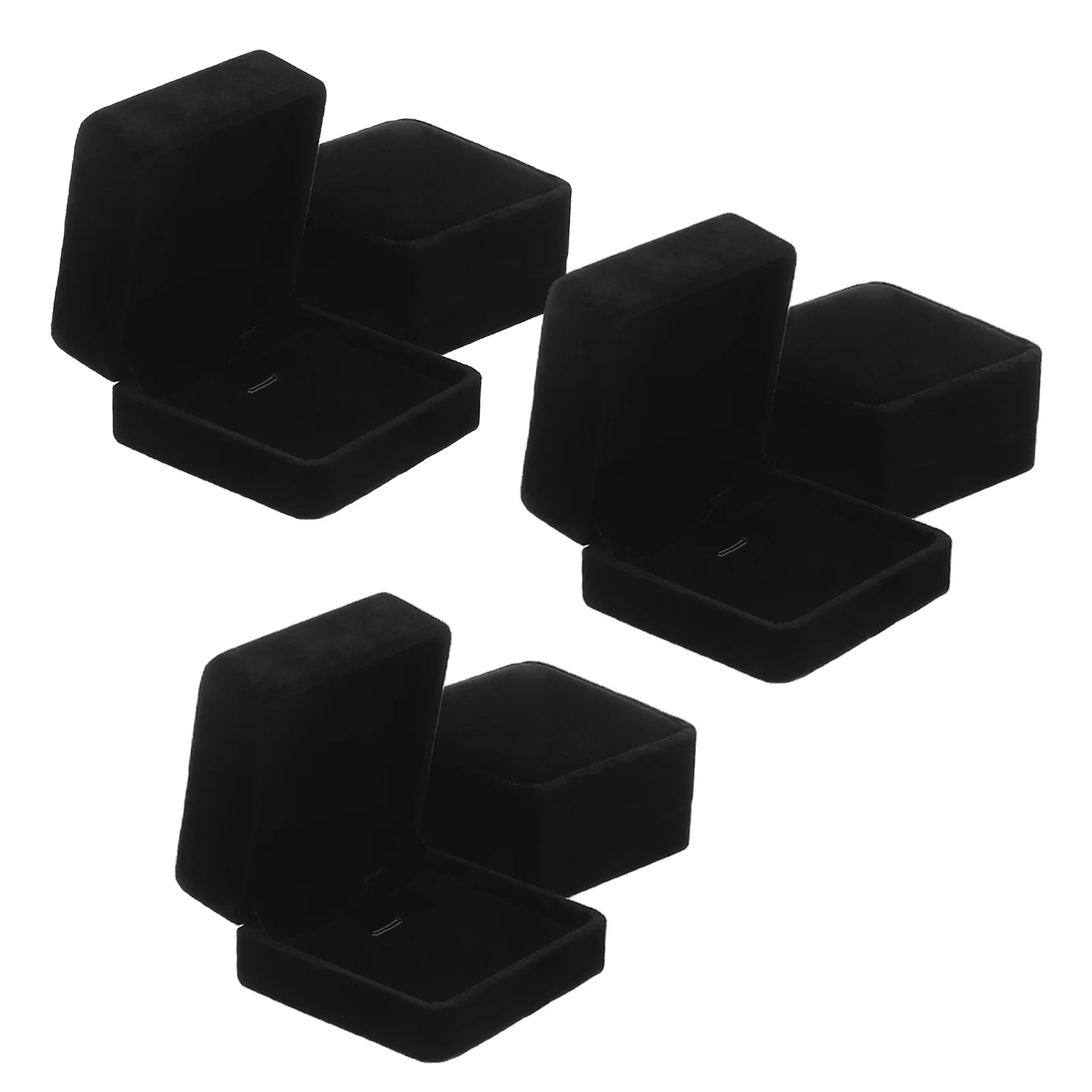 

6pcs 2.75X2.75X1.57In Boxes Small Storage Organizer For Rings Earrings Necklaces Travel Jewelry Case Women Pendant Holder