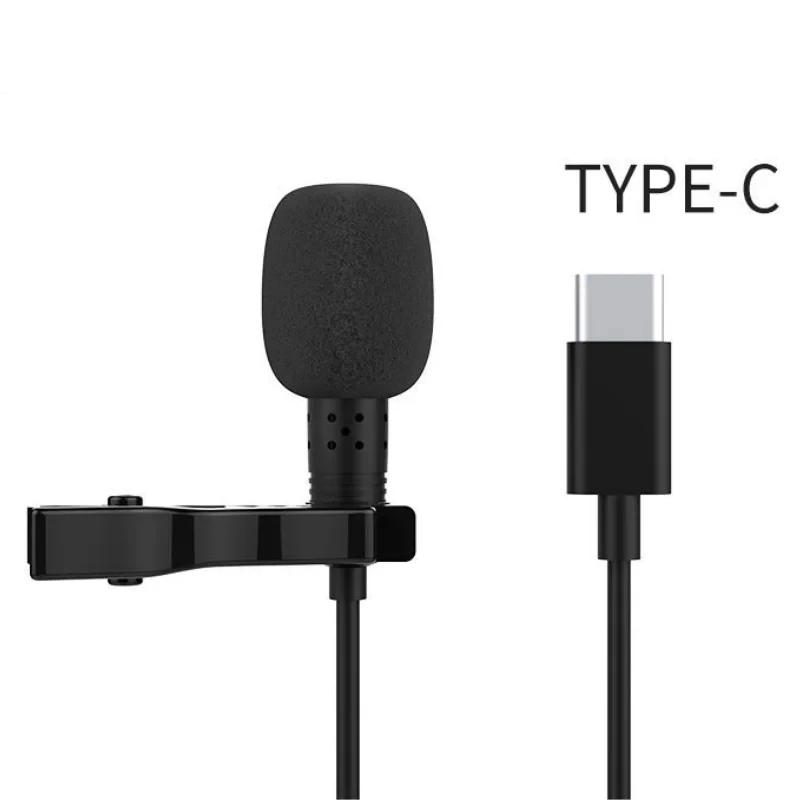 1/2/3/5 pces mini microfone de lapela portátil condensador clip-on lapela microfone com fio usb 3.5mm tipo-c microfon para telefone para computador portátil