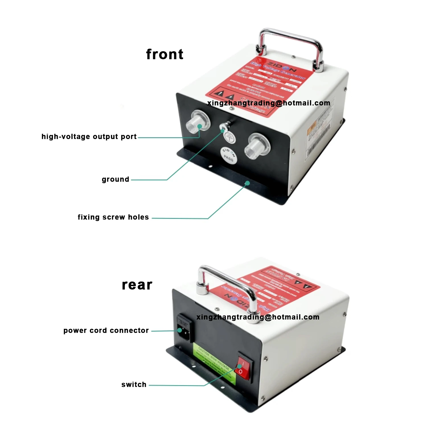 ปืนลมไอออนป้องกันไฟฟ้าสถิตย์ 10KV เครื่องกำเนิดไฟฟ้ากำจัดไฟฟ้าสถิตย์
