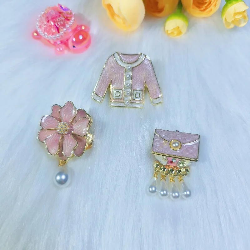 Fancy Beads Hand MadeIns Handmade Retro Small Fragrant Wind Set Camellia Tassel DIY Phone Chain Bead Pen Clay Bead Accessories F