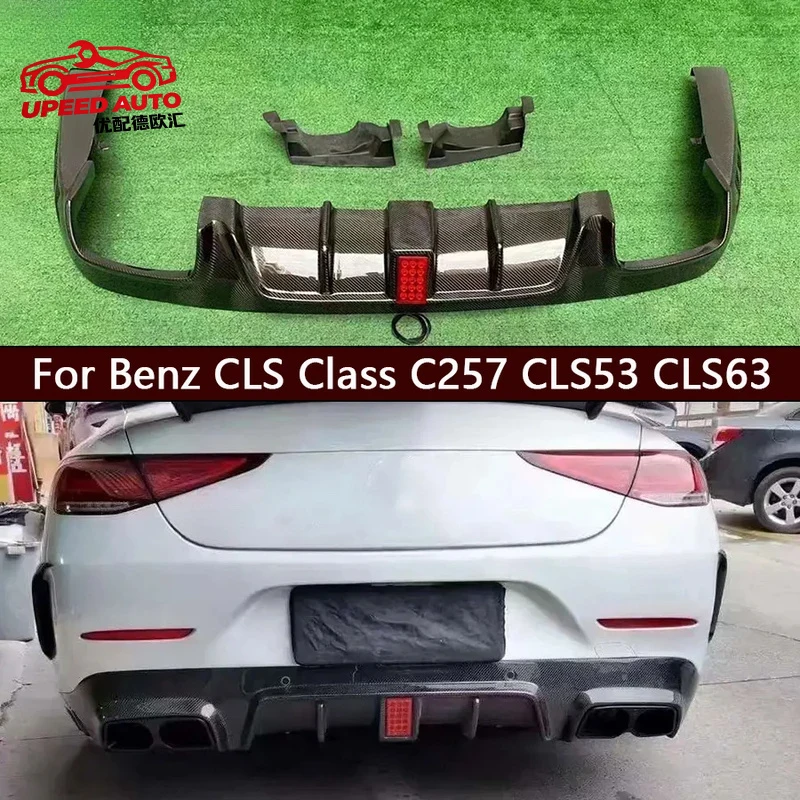 

Suitable for Mercedes Benz CLS Class C257 CLS53 CLS63 Carbon Fiber Back lip Rear Bumper Diffuser Splitters Spoiler Car