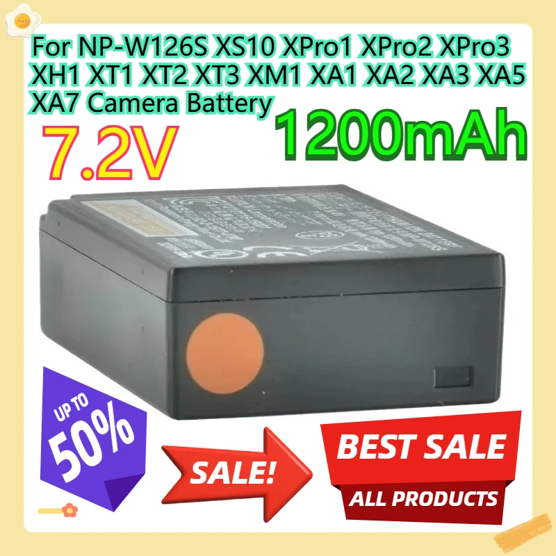 

Для NP-W126S XS10 XPro1 XPro2 XPro3 XH1 XT1 XT2 XT3 XM1 XA1 XA2 XA3 XA5 XA7 Аккумулятор для камеры 1200 мАч