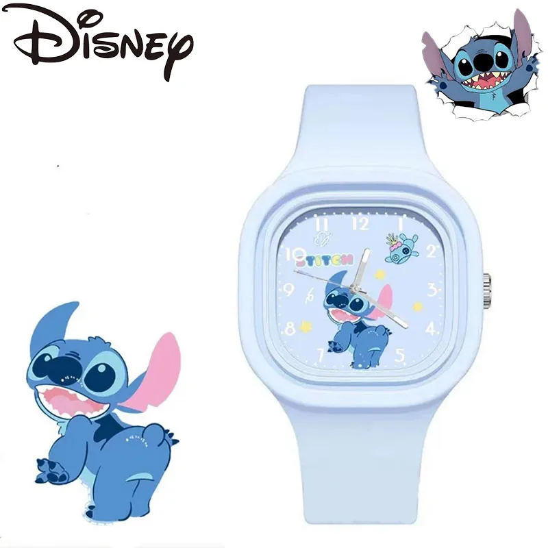 Disney's New Stitch Children's Watch Kawaii Animation Lilo and Stitch Sports Silicone Watch Children's Toy Birthday Gift Stich