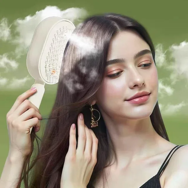 Electric Spray Air Cushions Massage Comb 3 in 1 Self Cleaning Steam Essential Oil Brush Rechargeable Spray Scalp Massager Combs 5 Electric Spray Air Cushions Massage Comb 3 in 1 Self Cleaning Steam Essential Oil Brush Rechargeable Spray Scalp Massager Combs 5