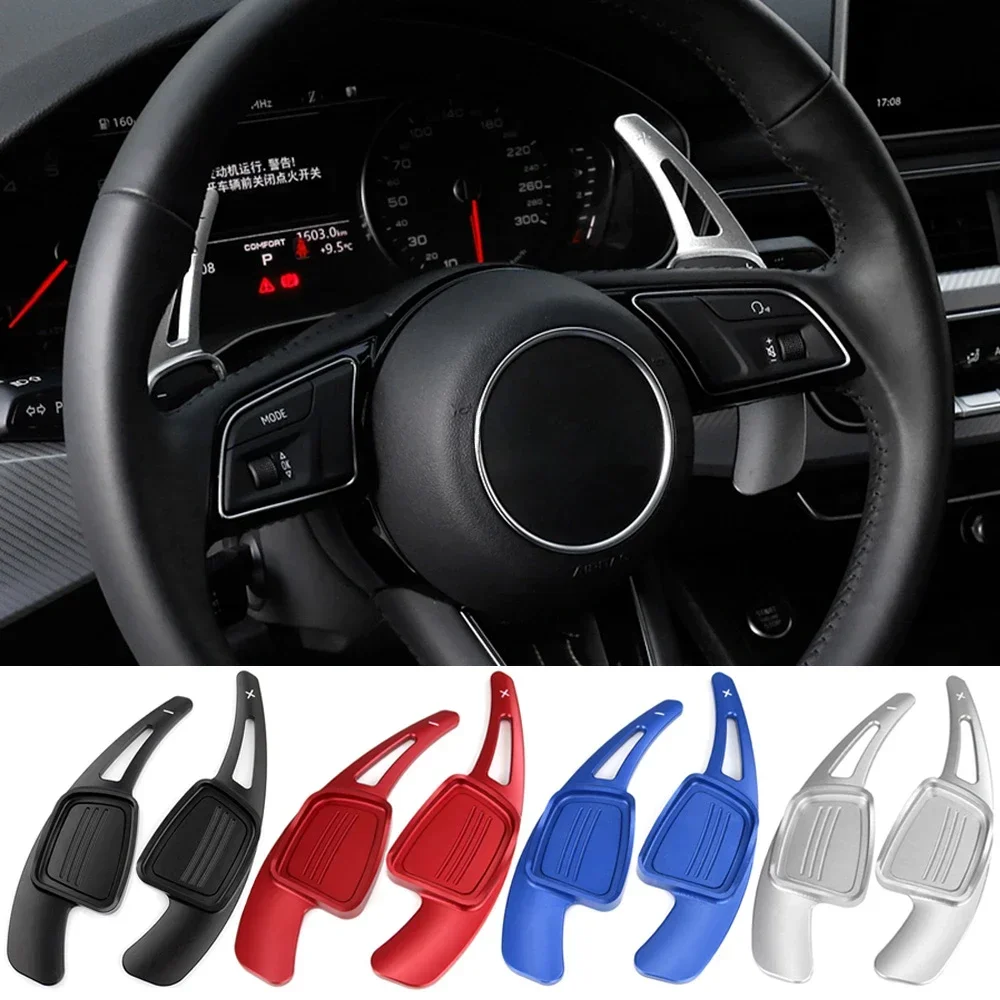 Shift Paddles for Audi Sline Quattro RS Q3 Q5 Q7 S3 S5 SQ5 SQ7 R8 A3 A4 A5 A6 A7 S4 TT TTS Car Steering Wheel Extend DSG Sticker