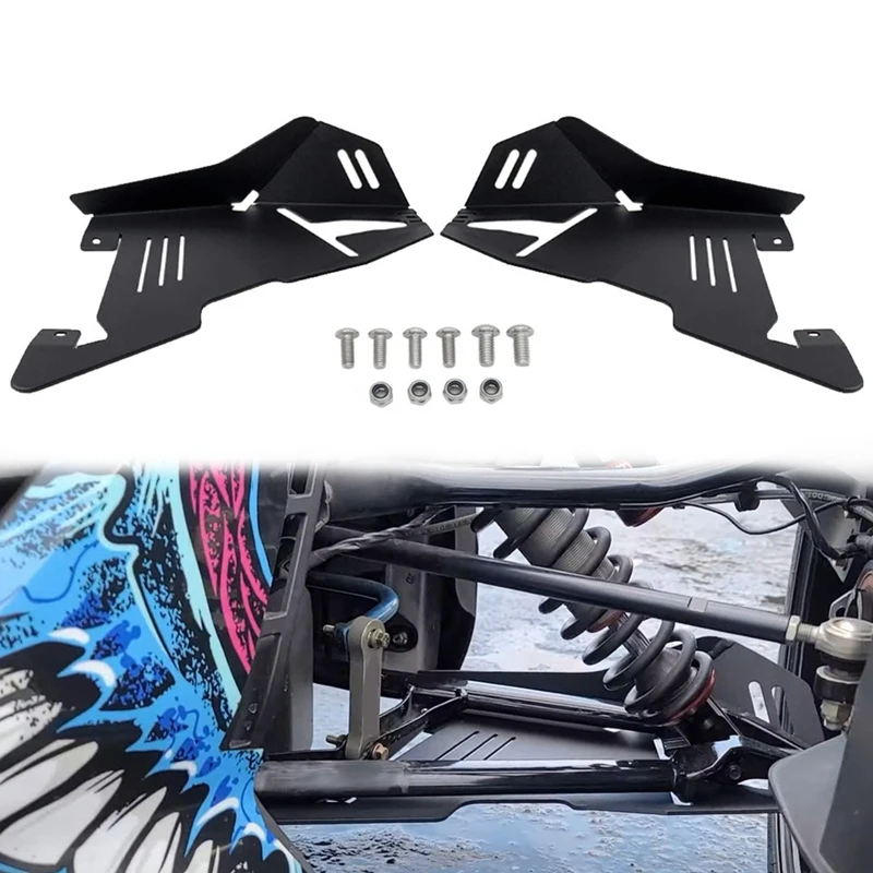 Front Splash Guards A-Arm Protectors Aluminum For Can-Am Ryker 600 900 All Models Accessories, Replace 219400863