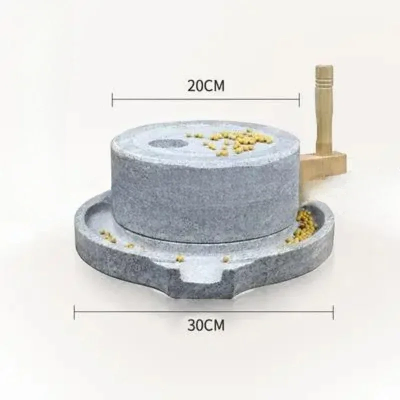 Small Stone Mill Household Old-fashioned Soybean Milk Tofu Machine Marble Handmade Retro Household Millstone Mini Stone Mill